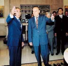 President Aliyev in Park Hyatt with co-owner Paola Parviz