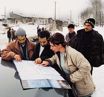 BTC Photo - BTC land acquisition teams meeting villagers in eastern Turkey.