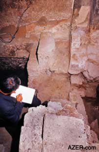 Storfjell consulting at excavations at the Kish Church. 