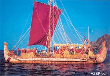 The Tigris, a 60-foot reed boat based on designs used by Early Man, proved early civilizations were capable of long migrations by sea and ocean. (Photo by Kon-Tiki Museum, Oslo)