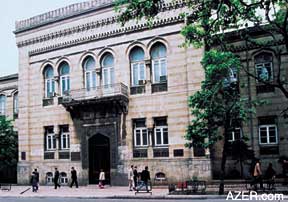 The Institute of Manuscripts in downtown Baku. One of Oil Baron Taghiyev's buildings constructed at the turn of the 19th century.