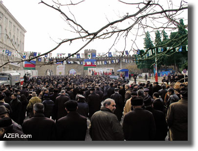 In Baku, thousands of people gather in the Center of Baku and enjoy music, dance, and sweets. Near the Nizami Literature Museum next to the citadel gates of the Inner City.  Ivar Magne Auestad