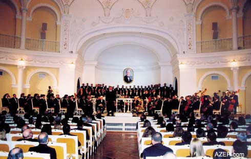 Philharmonic Hall reopened on January 30, 2004, featuring world-renown cellist Mstislav Rostropovich, who was born in Baku in 1927.