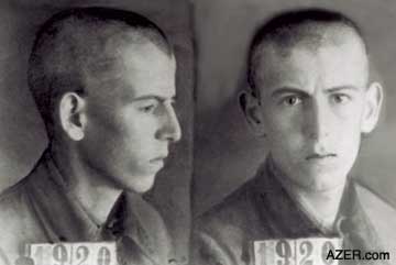 Chingiz Mustafayev in 1942 as Prisoner No. 1920. - 134_187_chingiz_mustafayev