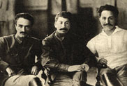 Active partners in the Caucasus: Anastas Mikoyan, Joseph Stalin and Grogoriy Ordzhnokidze, Tiflis (now Tbilisi), 1925.
