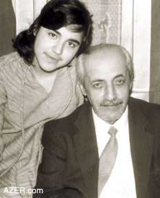 Naila's daughter Samira with her grandfather Anvar. Samira was given the pseudonym that her grandmother is called in Mehdi Husein's novel "Underground Rivers Flow Into the Sea" by 1983.