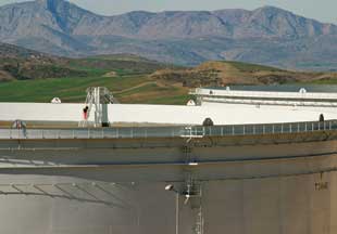 Oil storage tanks at the Ceyhan Marine Terminal, Turkey. Photo: BP