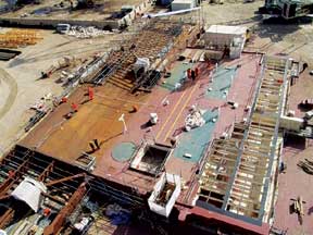 Construction of the deepwater Gunashli (Phase 3) platforms right on schedule. Photo: BP