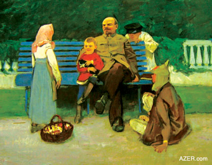 Lenin on Park Bench