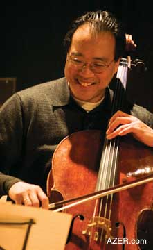 Yo-Yo Ma, (1955- ) a world-renown cellist, who is the Artistic Director of the Silk Road Ensemble. For more information about their CDs, projects, concerts, events, composers and musicians, visit SILKROADPROJECT.org. Photo: APA News Agency 