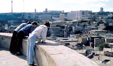 View from top of Maiden Tower. Mid 1990s. Photo: Blair