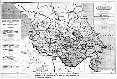 Map Azerbaijan - 1919