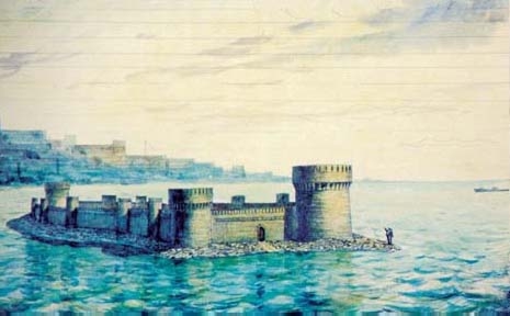 Sabayil Castle near Baku - Artist Rendering