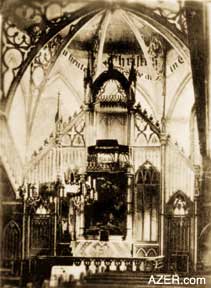 Interior of the German Church in Helenendorf (now Khanlar) in the northwestern region of Azerbaijan. The church was built in the mid-1950s. Photo: Azerbaijan National Photo Archives.